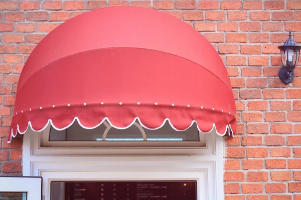 Red awning style modern — Stock Photo, Image