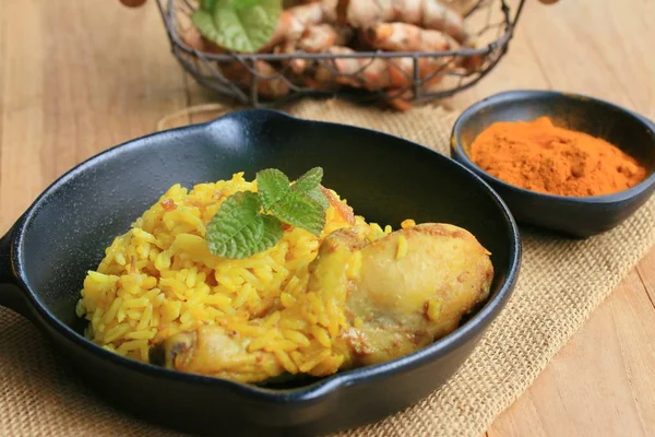 Biryani rice  with chicken — Stock Photo, Image
