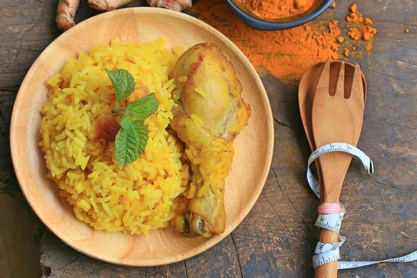 Biryani rice  with chicken — Stock Photo, Image
