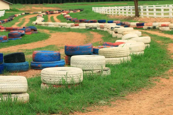 Spare tyre in the farm — Stock Photo, Image