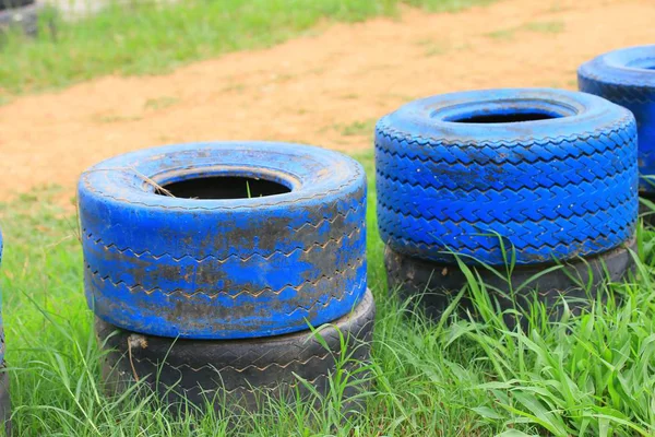 Spare tyre in the farm — Stock Photo, Image