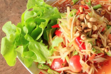 Papaya salatası - Tayland gıda