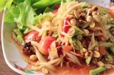 Papaya salatası - Tayland gıda
