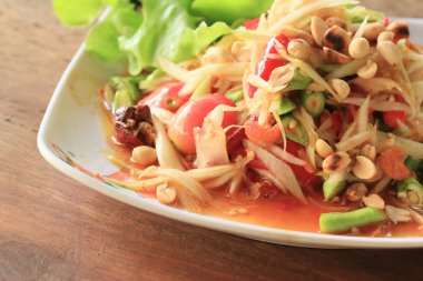 Papaya salatası - Tayland gıda