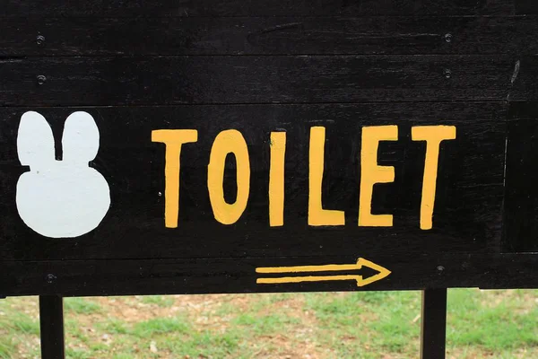 Tuvalet işareti vintage ahşap — Stok fotoğraf