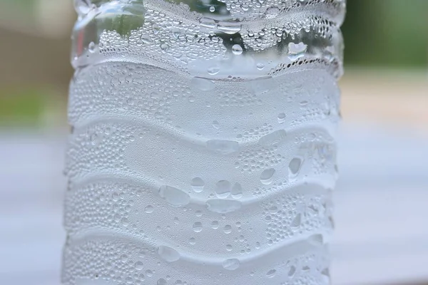 Drinking water on bottle — Stock Photo, Image