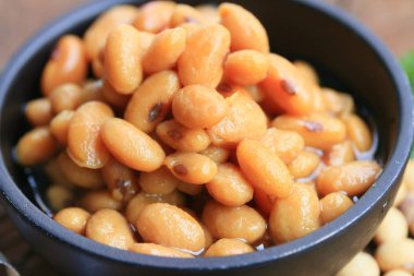 yığın tuzlu soya fasulyesi