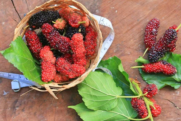 Fresh organic mulberry fruit — Stock Photo, Image