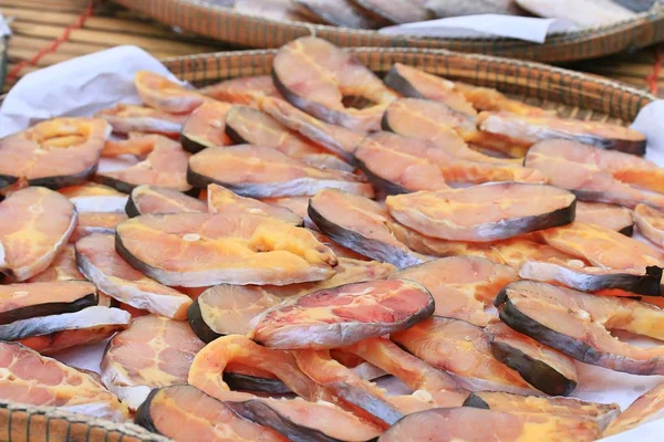 Dried fish at the market — Stock Photo, Image