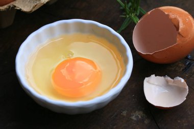 yumurta sarısı ile taze