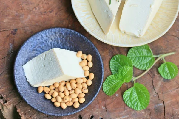 Tofu a sójové boby — Stock fotografie