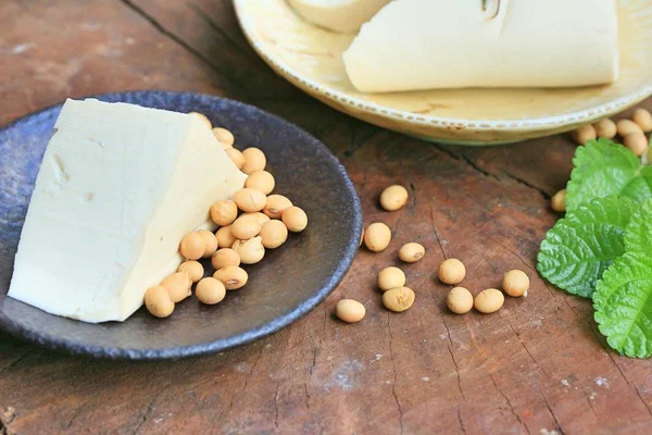 Tofu a sójové boby — Stock fotografie