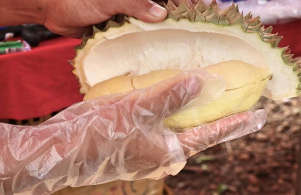 Durian na trhu — Stock fotografie