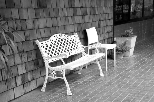 Λευκό χάλυβα την καρέκλα — Φωτογραφία Αρχείου