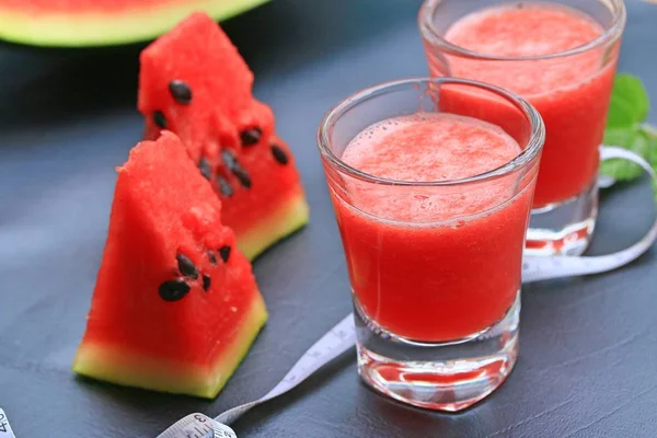 Watermelon smoothie with fresh — Stock Photo, Image