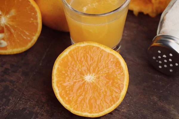 Orange juice and fresh — Stock Photo, Image