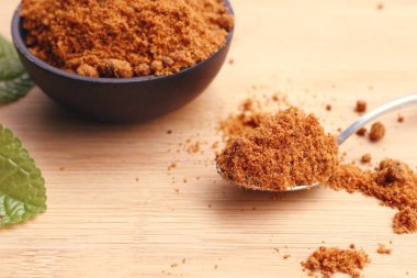 tatlı organik kahverengi şeker