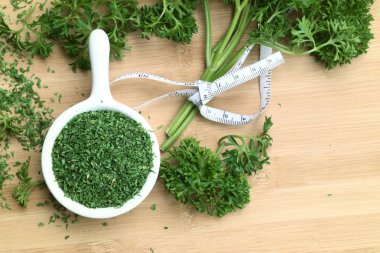 Kuru ot maydanoz yaprakları