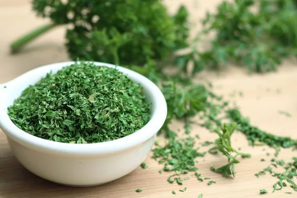 Dried herb parsley leaves