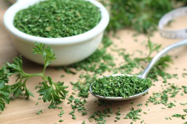 Kuru ot maydanoz yaprakları