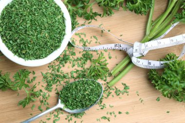 Kuru ot maydanoz yaprakları