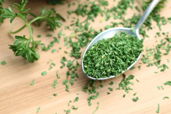 Dried herb parsley leaves