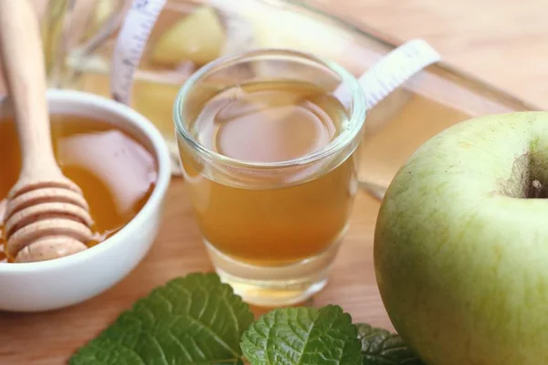 Appel cider azijn met honing — Stockfoto