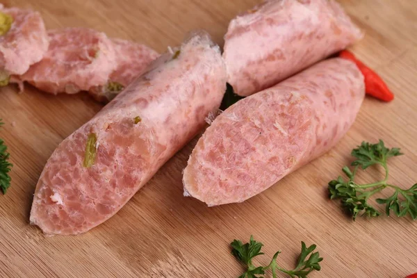 Свиная колбаса с чили — стоковое фото