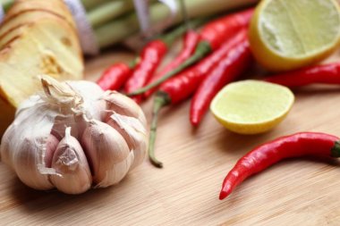 Baharatlı çorba - bitkisel maddeler Tayland gıda