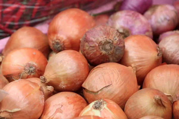 Lök på marknaden — Stockfoto