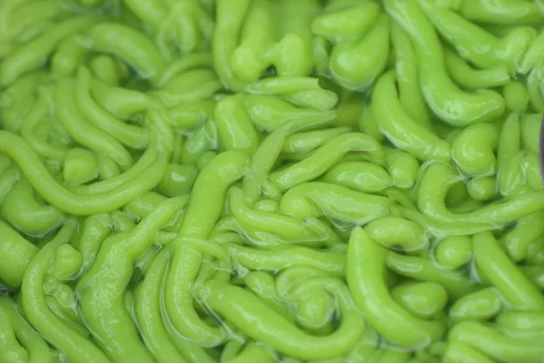 Postre verde en leche de coco — Foto de Stock