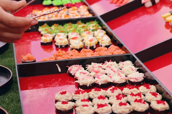 Sushi en el mercado — Foto de Stock