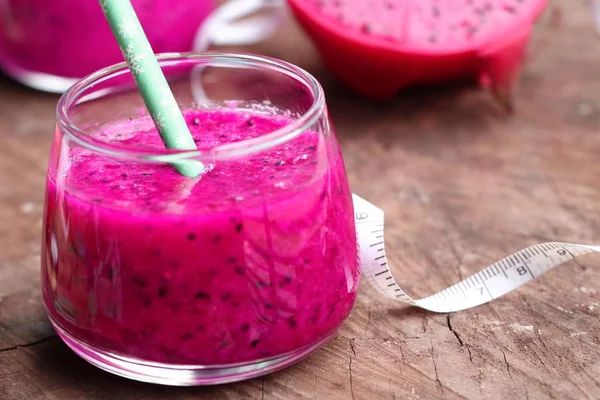 Batidos de zumo de fruta de dragón — Foto de Stock