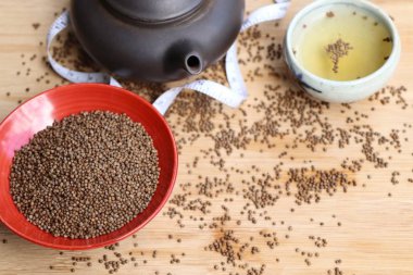 Perilla frutescens tohum çay ile