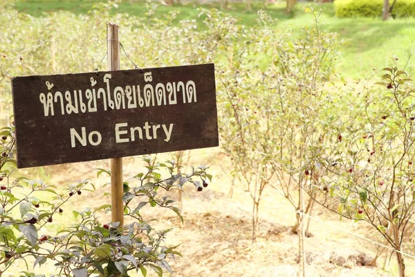 Signs not allowed to enter — Stock Photo, Image