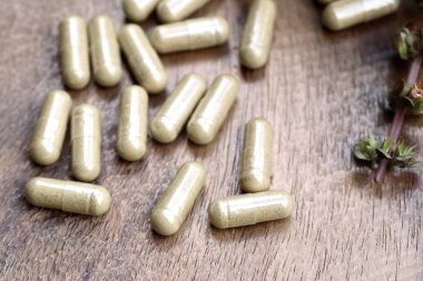 kapsül ile bitkisel fesleğen