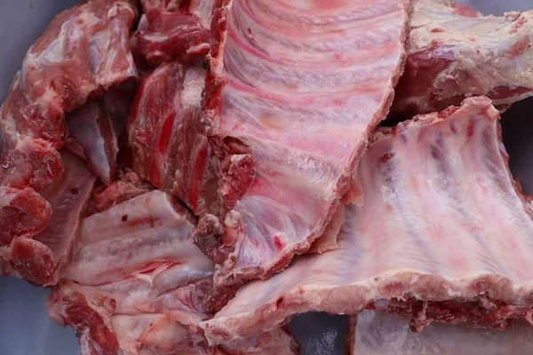 Raw pork bone ribs — Stock Photo, Image