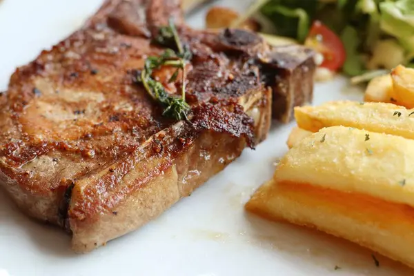 Grill pork chops steak — Stock Photo, Image