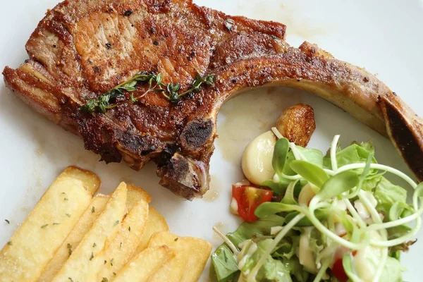 Grill pork chops steak — Stock Photo, Image