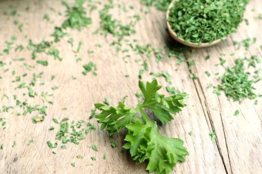 Kuru ot maydanoz yaprakları