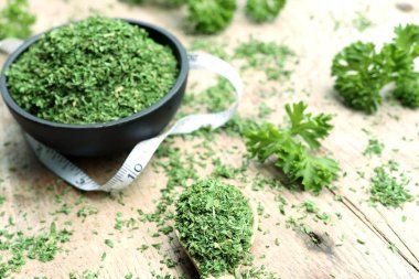 Kuru ot maydanoz yaprakları