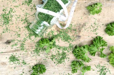 Kuru ot maydanoz yaprakları