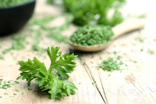 Dried herb parsley leaves