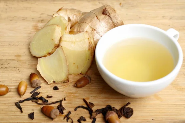 Ginger tea with fresh — Stock Photo, Image