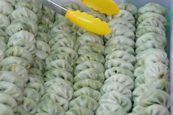 Stekt vitlök Gräslök dumpling — Stockfoto