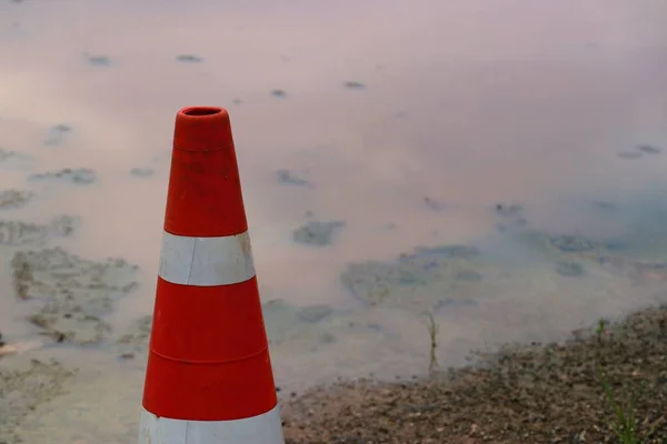 Traffic cone on road — Stock Photo, Image