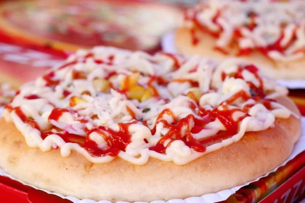 Pizza allo street food — Foto Stock