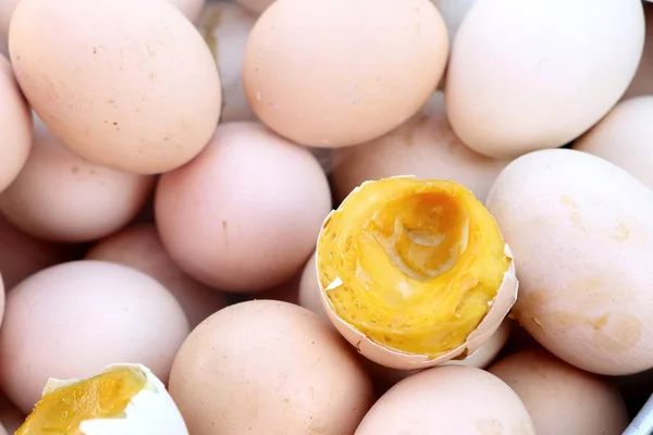 Boiled egg at street food — Stock Photo, Image