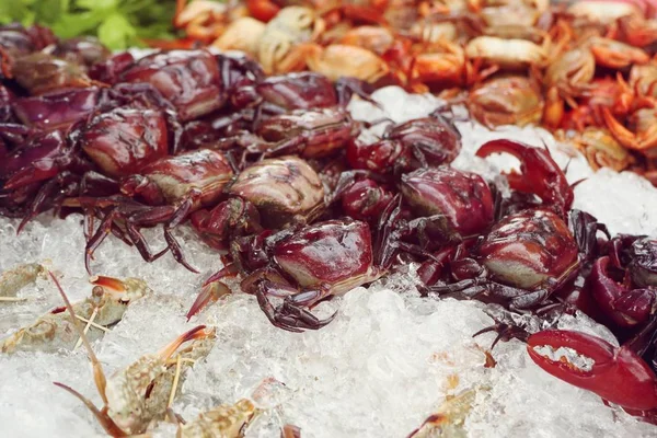 Cangrejo fresco en el mercado — Foto de Stock