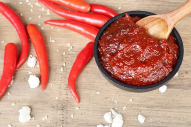 Kore kırmızı biber Sos